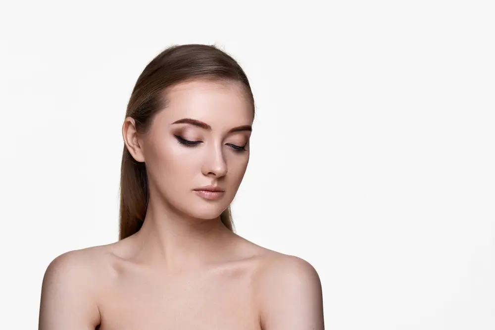 woman looking down